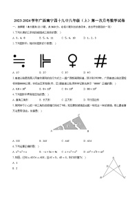 2023-2024学年广西南宁四十九中八年级（上）第一次月考数学试卷（含解析）