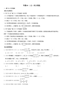 中考数学一轮复习核心考点精讲精练专题09 二元一次方程组（2份打包，原卷版+解析版）