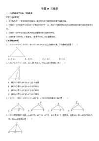 中考数学一轮复习核心考点精讲精练专题19 三角形（2份打包，原卷版+解析版）