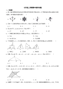 山东省烟台市2023年七年级上学期期中数学试卷（附答案）