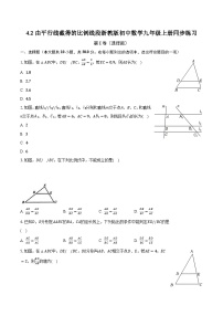 浙教版九年级上册4.2 由平行线截得的比例线段精品达标测试