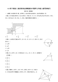 初中数学浙教版九年级上册第4章 相似三角形4.3 相似三角形精品综合训练题