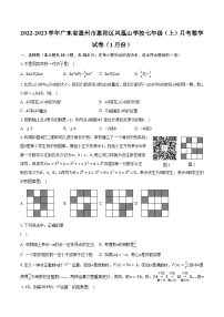 2022-2023学年广东省惠州市惠阳区凤凰山学校七年级（上）月考数学试卷（1月份）（含解析）