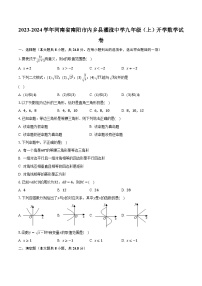 2023-2024学年河南省南阳市内乡县灌涨中学九年级（上）开学数学试卷（含解析）