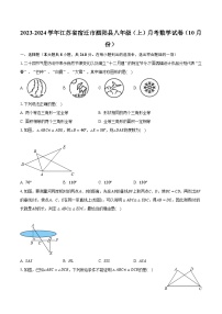 2023-2024学年江苏省宿迁市泗阳县八年级（上）月考数学试卷（10月份）（含解析）