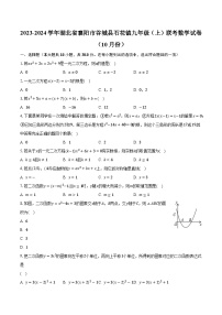 2023-2024学年湖北省襄阳市谷城县石花镇九年级（上）联考数学试卷（10月份）（含解析）