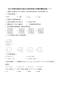 2023年湖北省武汉市经开外国语学校中考数学模拟试卷（一）（含解析）