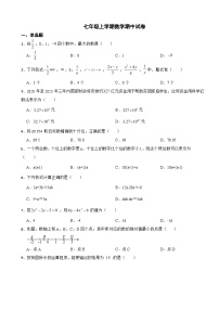 安徽省合肥市2023年七年级上学期数学期中试卷（附答案）