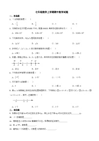 北京市大兴区2023年七年级数学上学期期中数学试题（附答案）