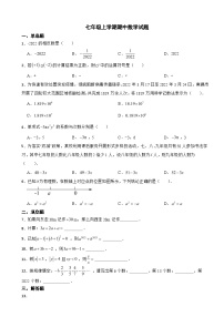 江西省南昌市2023年七年级上学期期中数学试题（附答案）