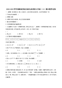 2022-2023学年湖南省娄底市新化县四校七年级（上）期末数学试卷（含解析）