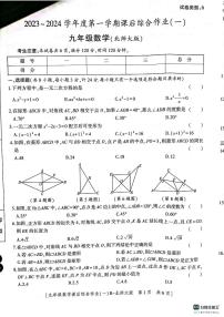 陕西省 渭南市 临渭区 渭南市实验初级中学2023-2024学年上学期第一次月考九年级数学试题