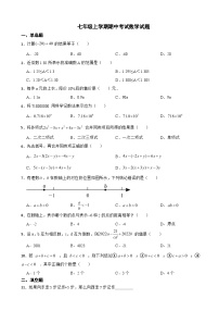 天津市河西区2023年七年级上学期期中考试数学试题(附答案）