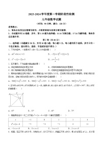 山东省青岛市李沧区青岛志远学校2023-2024学年九年级上学期10月月考数学试题(无答案)