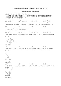 陕西省渭南市临渭区实验初级中学2023-2024学年九年级上学期第一次月考数学试题(无答案)