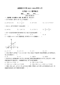 四川省成都市武侯区成都西川中学2023-2024学年九年级上学期9月月考数学试题(无答案)