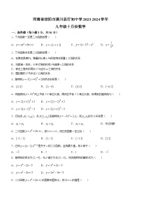 河南省信阳市潢川县行知中学2023-2024学年九年级上学期10月月考数学试题