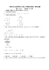 湖北省十堰市张湾汉江实验学校2023-2024学年八年级上学期月考数学试题(无答案)