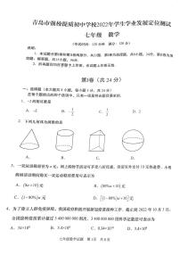 山东省青岛市强校提质初中学校2022——2023学年学生学业发展定位测试七年级数学试题（无答案）