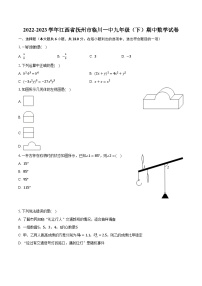 2022-2023学年江西省抚州市临川一中九年级（下）期中数学试卷(含解析）