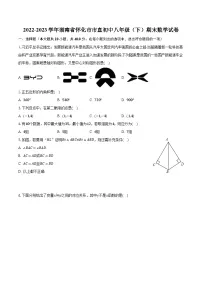 2022-2023学年湖南省怀化市市直初中八年级（下）期末数学试卷（含解析)