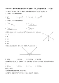 2022-2023学年天津市宝坻八中七年级（下）月考数学试卷（3月份）（含解析）