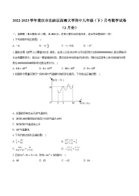 2022-2023学年重庆市北碚区西南大学附中九年级（下）月考数学试卷（2月份）（含解析)