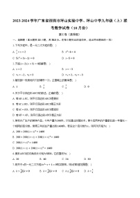 2023-2024学年广东省深圳市坪山实验中学、坪山中学九年级（上）联考数学试卷（10月份）（含解析）