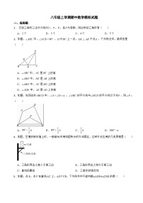 人教版2023年八年级上学期期中数学模拟试题三（附答案）