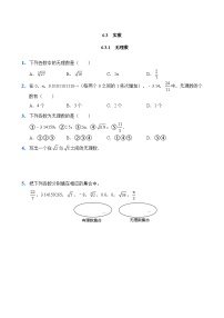 人教版七年级下册6.3 实数精练