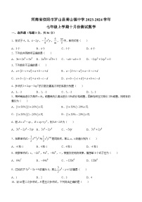 河南省信阳市罗山县青山镇中学2023-2024学年七年级上学期10月月考数学试题