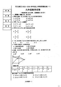 辽宁省沈阳市沈北新区2023--2024学年上学期九年级期中数学试卷