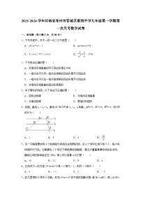 河南省郑州市管城区紫荆中学2023-2024学年九年级上学期第一次月考数学试卷