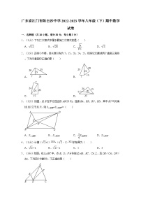 广东省江门市陈白沙中学2022-2023学年八年级下学期期中数学试卷