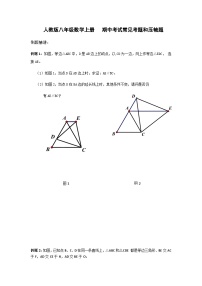 八年级数学上册期中考试常见考题和压轴题汇编