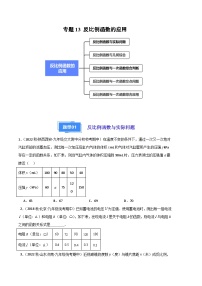 【期中真题】2023-2024学年九年级数学上册 期中真题分类专题汇编 专题13 反比例函数的应用（五大题型）.zip