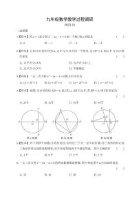 江苏省盐城市建湖县汇杰初级中学2023—2024学年九年级上学期10月教学过程调研数学试卷（月考）