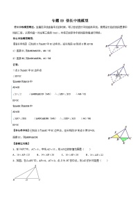 中考数学二轮培优专题09 倍长中线模型（2份打包，原卷版+解析版）