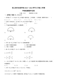 江苏省连云港市实验学校2023-2024学年九年级上学期第一次月考数学试题(无答案)