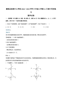 安徽省淮北市濉溪县杨柳中心学校2022-2023学年八年级上学期期中数学试题答案