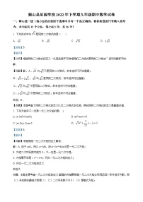 湖南省衡阳市衡山县星源学校2022-2023学年九年级上学期期中数学试题答案