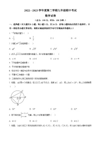 江苏省宿迁市2022-2023学年九年级下学期期中数学试题