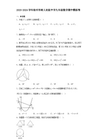 江苏省徐州市树人初级中学2023—2024学年上学期九年级数学期中模拟卷