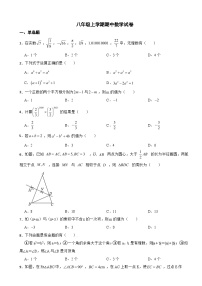 河南省驻马店市2023年八年级上学期期中数学试卷（附答案）