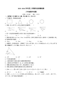 山东省日照市实验中学2023-2024学年八年级上学期10月月考数学试题(无答案)