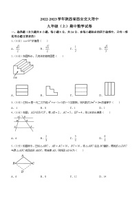 陕西省西安市西安交大附中2022-2023学年九年级上学期期中数学试题(无答案)