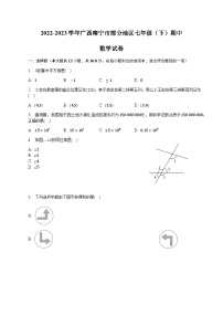 广西南宁市部分地区2022-2023学年七年级下学期期中考试数学试卷