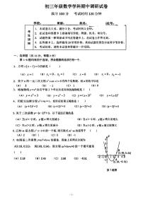 _北京市 朝阳区北京中学2023_2024学年上学期九年级期中数学试卷