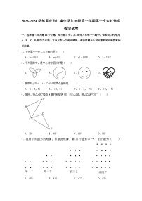 2023-2024学年重庆市江津中学九年级（上）第一次定时作业数学试卷（含解析）