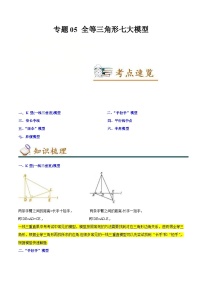 北师大版数学八年级下册考点梳理+精讲精练专题05 全等三角形七大模型（2份打包，原卷版+含解析）